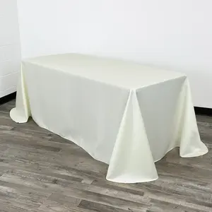 90 x 132 inch L'amour Rectangular Tablecloth Ivory