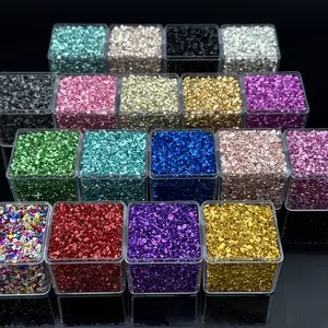 90g  Irregular Colored Glass Pebbles 1-6mm High Quality Vase Filler for DIY Crafts Nail Art Home Decor Aquarium Terrarium Garden Decorative Stones Colorful Ornaments