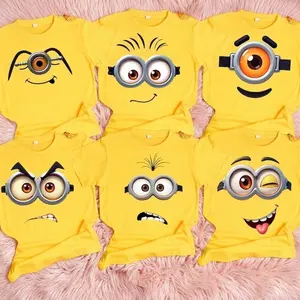 [FREESHIP] Personalised Minion Faces Shirt, Funny Minion T Shirt, Minions Shirt, Y2K Streetwear T-Shirt, Unisex Crew Neck, Vintage Hip-Hop Sports Graphic, Casual Cotton Fit, Soft Comfortable Short Sleeve, Teen & Adult