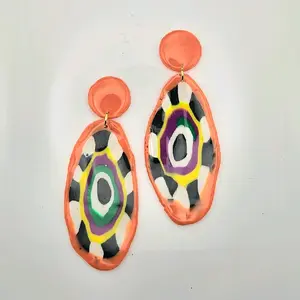 Janet drop polymer clay earrings