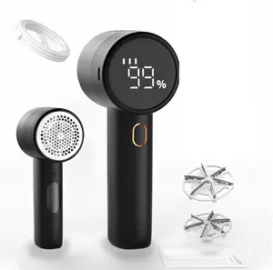 2026  Edition Lint Remover Free 2 Spare Blades Cordless Fabric Shaver Rechargeable Portable Sweater Defuzzewith 3 Speeds Digital LED Display for Clothes Furniture Sweater Couch Blanket