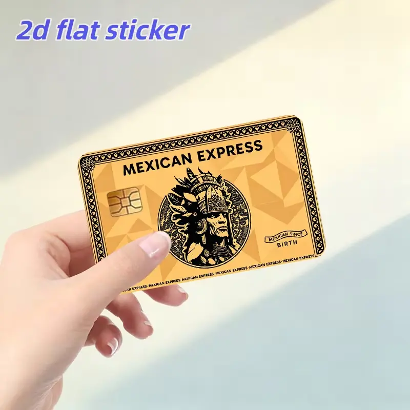 Mexican Express Aztec Credit Card Skin, Gold Warrior Card Sticker