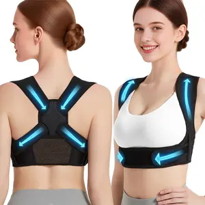 Adjustable Posture Corrector for Men & Women – Back Support Brace with Shoulder Pads, Relieves Hunchback & Improves Posture