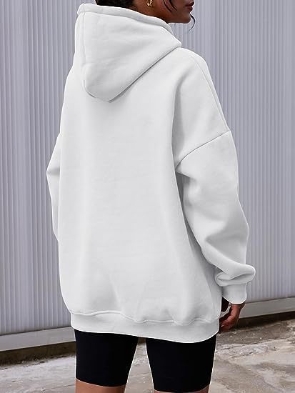 Women's Hoodies With Pockets Fashion Solid Sweatshirt Oversized Hooded Sweater Womens Clothing