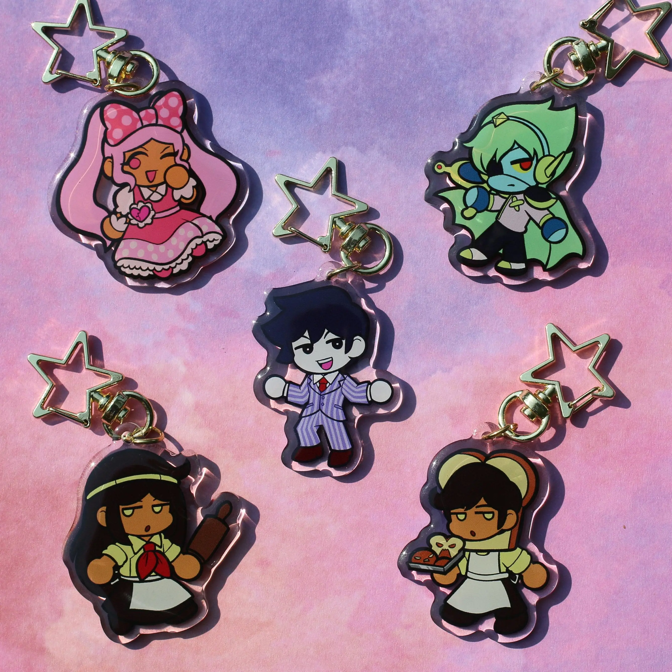 Omori Boss Keychains, Kawaii Gift, Unique Keychains for Personal Style, Cute Keychains for Bags and Keys