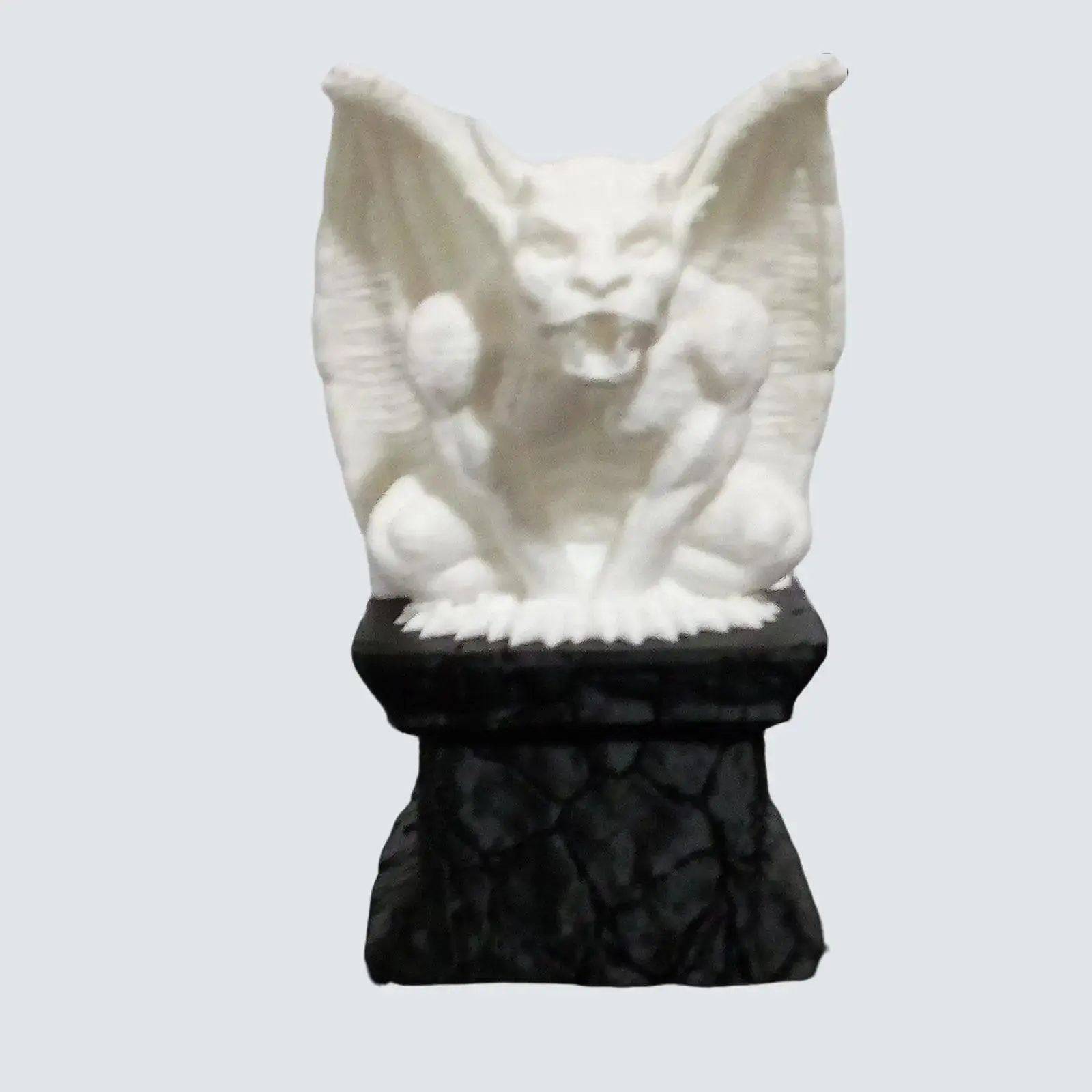 3D Printing Gothic Gargoyle Statue with Pedestal - Standing Decorative Ornament, Desktop Figurine for Gothic-Themed Spaces, Home Supplies Universal Accent, Decorative Home Ornament, One-Piece