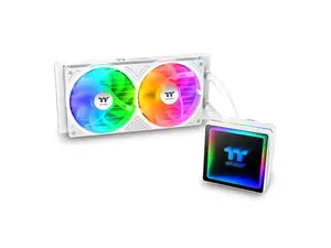 Thermaltake TH240 V3 ARGB CPU Liquid Cooler; Intel/AMD; 1x240mm 500~2500rpm Single Frame ARGB Fan; 240mm Radiator; ARGB Infinity Mirror; Rotatable Pump Head; Snow; CL-W467-PL12SW-A