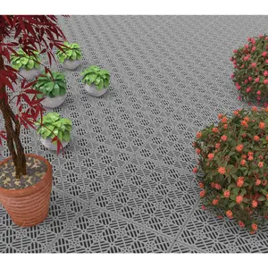 Pure Garden 6-Pack Interlocking Patio Deck Tile s