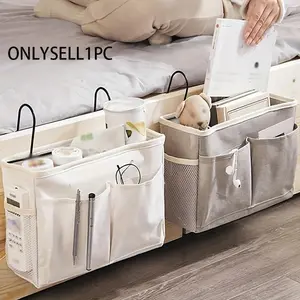 Bedside Hanging Basket Bedside Storage Rack, Fabric Student Upper Bunk Hanging Organizer, Snack Dormitory Storage Bag, Bedroom Storage Organizer, Hangable