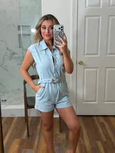 Sleeves Jean Romper
