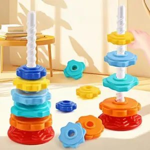 Baby Stacking Tower Toy, Early Learning Montessori Toy, Sensory Gifts for Boys & Girls, Educational Toy for Kids, Blocks Tower Game
