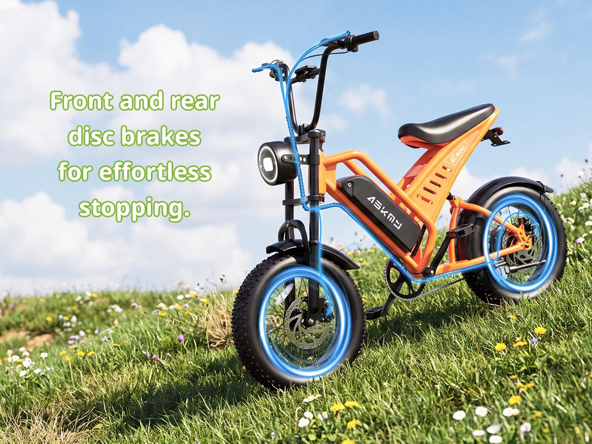 [ASKMY] 1500W Peak Electric Bike for Youth, 30MPH Fat Tire,70Mi Range,48V 15Ah ,330lb Load,7‑Speed,Back to School Commuter Ebike,for All‑Terrain Commuting & Coffee Shop Trips