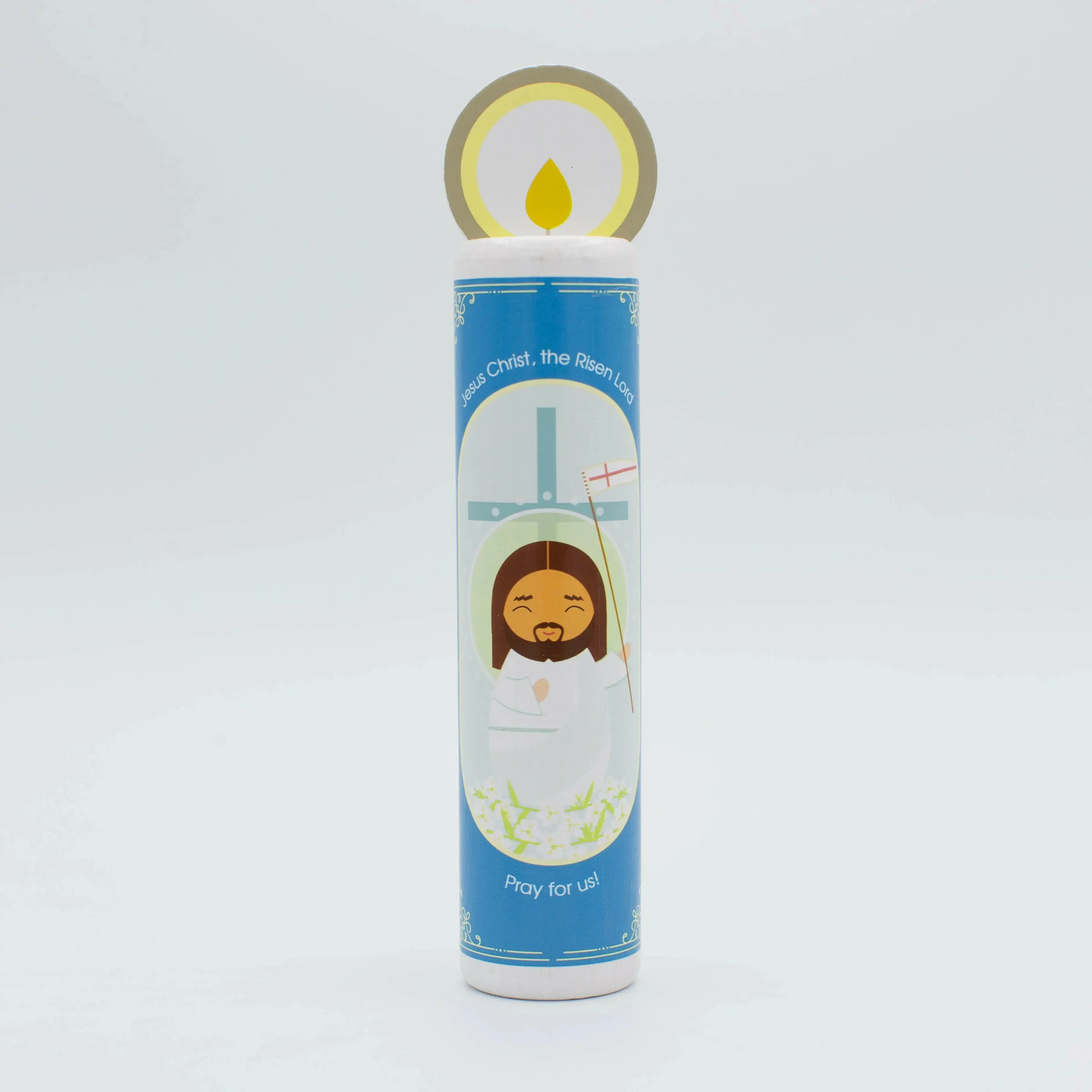 Jesus Christ, the Risen Lord (Eternal Rest prayer for the deceased) Wooden Prayer Candle