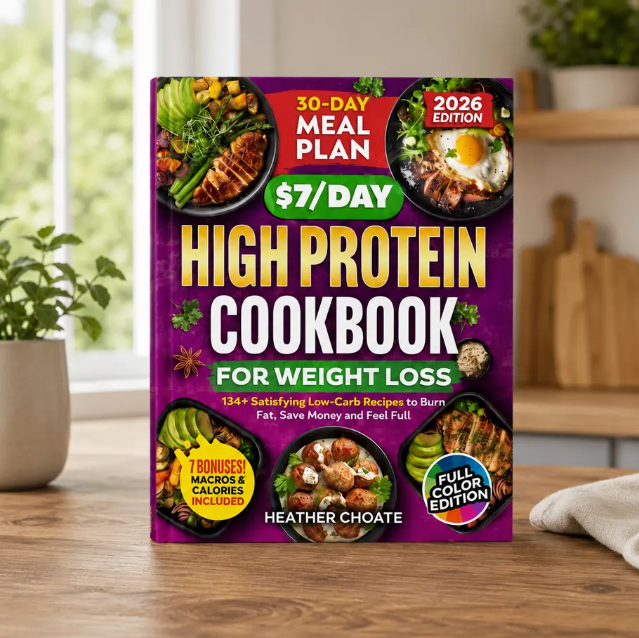 High Protein Low Carb Cookbook 120+ Easy Budget Recipes 30 Day Meal Plan Heather Choate Color Meal Prep Guide