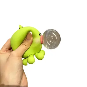 Wishing You Success with Your Bubble-Blowing Keychain - Fun Green Octopus Design for Kids and Adults
