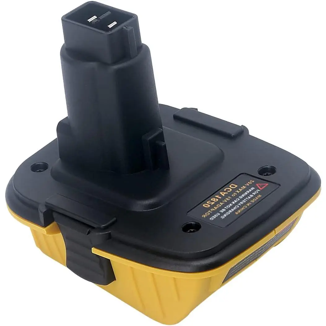 DCA1820 Power Tool Adapter - 18V to 20V Voltage Converter, Automatically Changes Voltages, for 20V MAX XR Lithium Rechargeable Batteries (DCB200, DCB201, DCB203, DCB204, DCB205, DCB206) to 18V NiCad & NiMh Units (DC9096, DW9096, DC9098), CE, FCC Certified