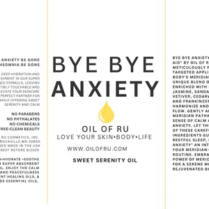 Bye Bye Anxiety Oil Aromatherapy Assist Sleep