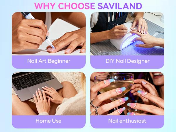 SAVILAND 5-in-1 Gel Nail Polish Pen, Aurora Effect Gel Nail Pen with Base Color Top Coat in One, Easy Apply UV/LED Curing Nail Polish Pen, Travel-Friendly No-Mess Manicure for DIY Nail Art Gel Nail Supplies Glossy