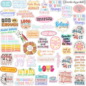 303 PCS Motivational Star Holographic Stickers for Water Bottles Laptops, Inspirational Quote Waterproof Vinyl for Journals Cups, Affirmation, Positive Mental Health Stickers for Women Holographic