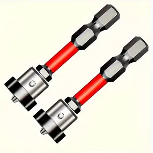 2pcs Strong Magnetic Positioning Drill Bits Set, Anti-Slip Impact-Resistant Steel Phillips Head, Waterproof for Wood Flooring & Ceiling Installation