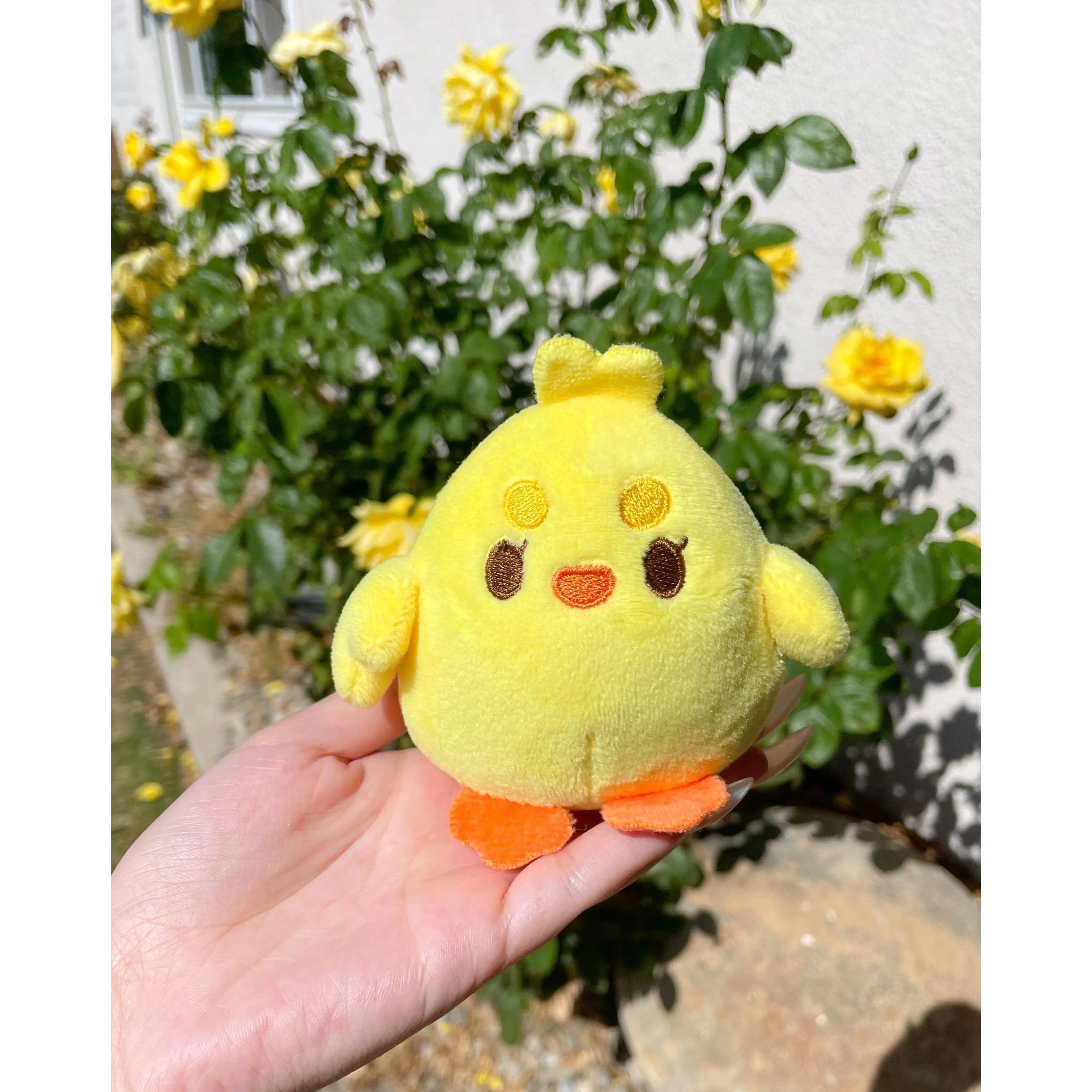 Kawaii Yema the Duck Plush Keychain - Cool Cute Kawaii Cartoon Duck Novelty Keychain, Fashion Bag Decoration Accessory, Cool Keychains, Cute Plush Keychains