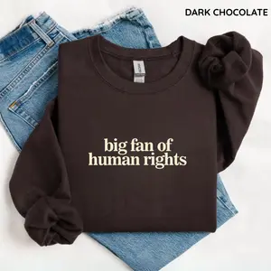 Big Fan of Human Rights Sweatshirt, Social Justice Activism Top, Political Protest Outfit, Crewneck Shirt