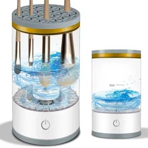 Electric Makeup Brush Cleaner Fast Makeup Brush Cleaner Machine with Makeup Brush Cleaning Mat, Beauty Blender Cleaners Tool for All Size Makeup Brush Great Gift for Like Makeup Friends