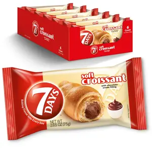 Soft Croissant, Chocolate Croissant, Breakfast Pastry, Individually Wrapped On The Go Snack, Non-GMO (Pack of 6)