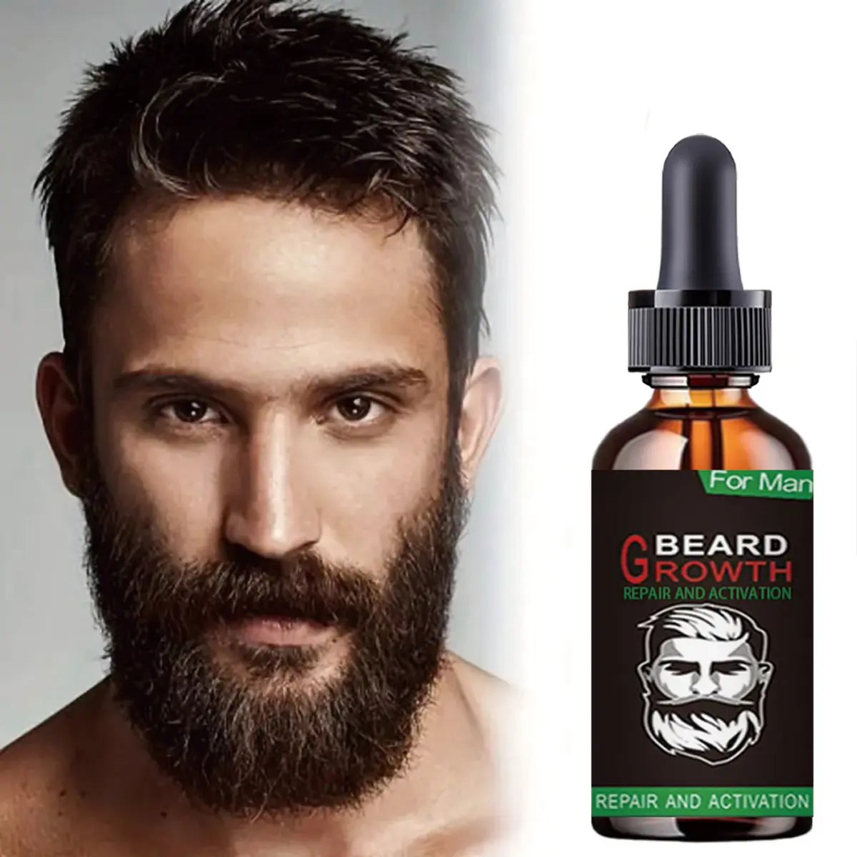 Men's Beard Oil - Daily Moisturizing, Nourishing, Refreshing Formula for Soft, Shiny, Healthy-Looking Facial Hair, 50Ml