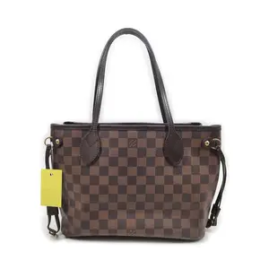 Pre-owned Louis Vuitton canvas Shoulder Bags Damier Ebene Neverfull PM Tote Bag (263177018)
