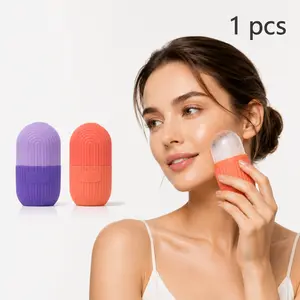 Facial ice roller for face, reusable ice cube mold beauty tool, cooling facial massager for puffy eyes, redness, pores, and morning skincare routine