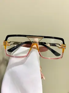 Square Frame Eyeglasses, Business Style Anti-blue Light Eyeglasses for Women & Men, Fashion Eyeglasses for Work, Daily Clothing Decor, Perfect for Student Daily Use, Stylish Trendy Eyewear