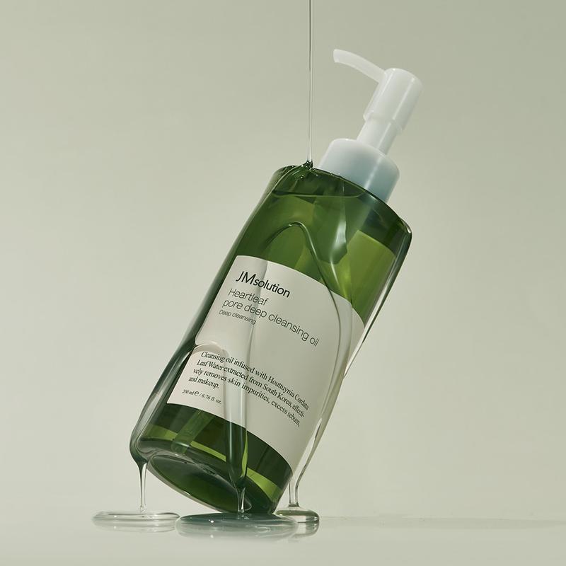 JMsolution Heartleaf Cleansing Oil - Deep Pore Makeup Remover for Sensitive Skin Viral Korea Holy Grail Safe & Effective K-Beauty