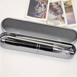 Simple Metal Pen Box, Portable Stationery Pen Box, Learning Supplies Organizer, Durable Tinplate Storage Container Box, Suitable for Pencils, Pens, Markers
