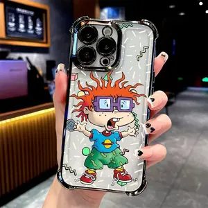 Cartoon Little Boy R-Rugrats Mobile Phone Case Compatible with iPhone 17 17Air 16 15 14 13 12 11 Pro Max iPhone 14 15 16 Plus X XS MAX Anti-Fall Transparent Soft Back Shockproof Silicone TPU Bumper Drop Protection Cellphone Cover Gift for friend