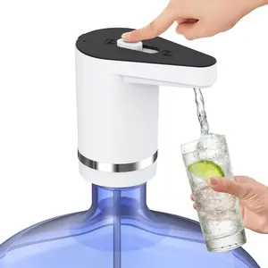 Rechargeable Electric Portable Water Dispenser Pump for 5 Gallon Bottle Jug, Panda White