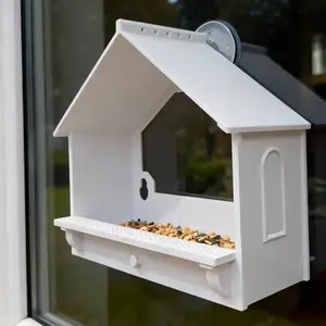 Multifunctional Window Bird Feeder, Stick-On Glass Door, Close-Up Observation, Hanging Tree, Standalone Support Pole Included, Wild Bird Feeder, Bird Feeding Station, Bird Feeder House