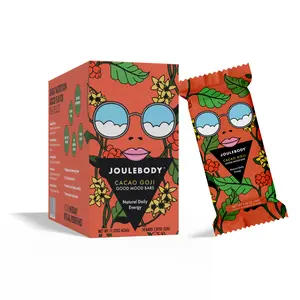 Vegan Organic Super Food Bars - Cacao Goji Meal Replacement Bars | Protein, Nutrition Bars for Real Energy Gluten-Free | No Added Sugar | Plant-Based Bar | 10g Protein, 7g Fiber per Bar, No Refined Sugar | 10-Bar Box