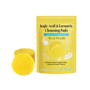 West&Month Turmeric Kojic Acid Cleansing Pads Brighten Cleanse Moisturize