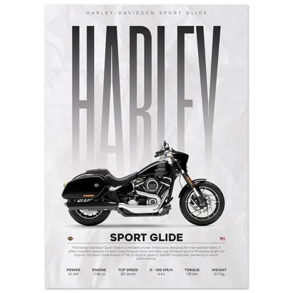 Sport Glide - Harley - Poster