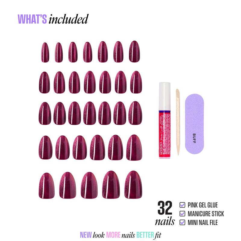 KISS CORE Magnetic Press On Glue Nails - Glittering