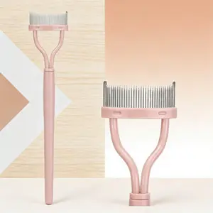 Half Arc Steel Needle Foldable Eyelash Comb, Portable Makeup Tool, Separates Lashes Clearly, No Tangles, Essential for Women Daily Beauty, Mascara Lash Separator