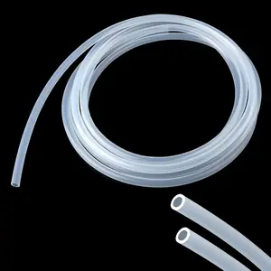 Silicone Hose 4m/13ft Length, 8mm ID X 10 Mm OD Transparent Silicone Hose, Clear Water Air Pipes For Pump Transfer, Industrial Food-Grade Silicone Hose