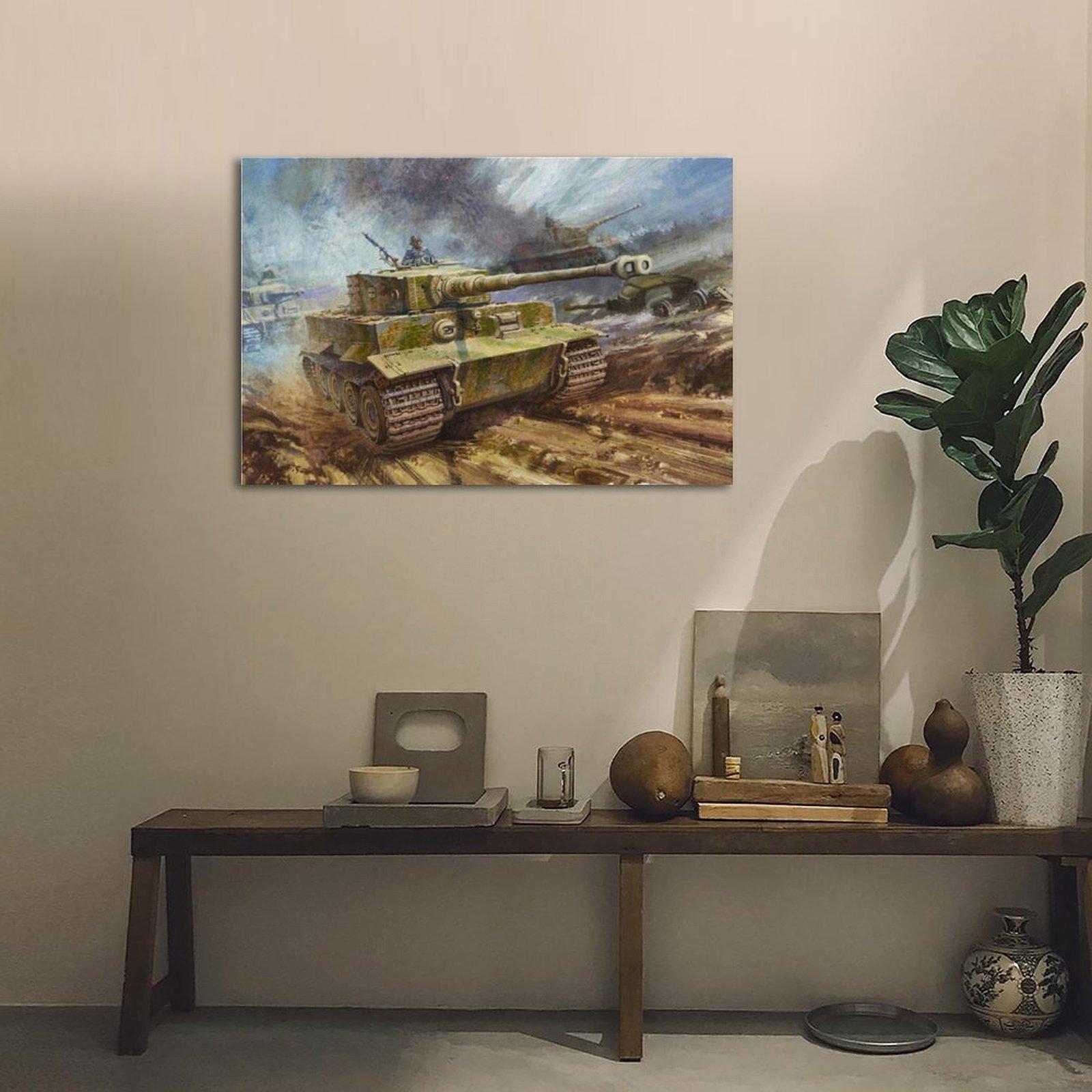 Military Tank Poster Tiger I（1） Poster Decorative Painting Canvas Wall Art Picture Print Modern Family Bedroom Decor