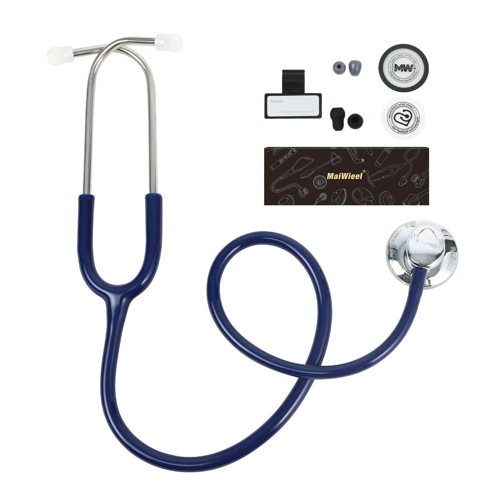 MaiWieel Classic Single-Head Stethoscope for Nurses & Doctors, Professional Medical Supply with Alloy Chestpiece, Soft Ear Tips, Multiple Colors (U5), Ideal for Healthcare Students, Never Misses a Detail