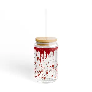 Bloody Drip Sipper Glass - Fun Beverage Container, Creepy Party Decor, Unique True Crime Gift, Kitchenware, Bloody Mary Brunch
