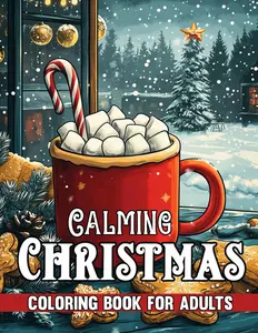 Calming Christmas Coloring Book – Large Print Cozy Holiday & Winter Designs for Adults & Seniors, Relaxation & Stress Relief