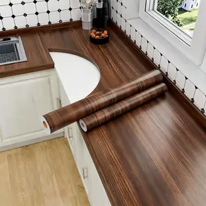 Wood Wallpaper Self-Adhesive Vinyl, Classic Removable Contact Wall Sticker, Ideal for Countertop & Wardrobe Renovation