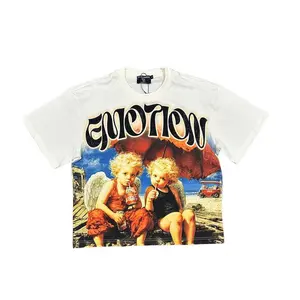 Emotion Vintage Angel Cherub Soda Retro Aesthetic Streetwear Graphic Oversized Unisex T-Shirt