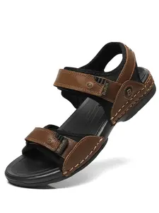 Men's First Layer Cowhide Sandals, Casual Sandals, Breathable Comfort Anti-Slip Durable Fashion Outdoor Shoes, Stylish Summer Footwear for Men